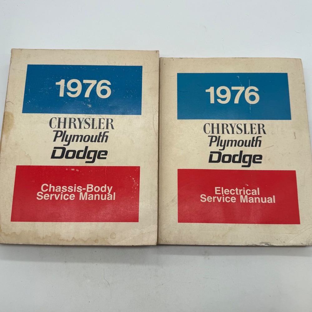 1976 Chrysler Plymouth Dodge Service Manuals Chassis Body Electrical Set of 2